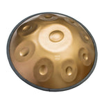 Handpan re mineur 9 note dore, frequence 432hz, frequence 440hz, hang drum,