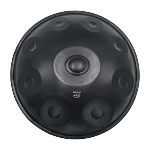Handpan 9 note noir - Re mineur, frequence 432hz, frequence 440hz, hang drum